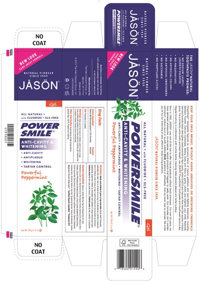 Image Of Carton Label (J0154005 Powersmile Whitening Peppermint Gel Carton Label)